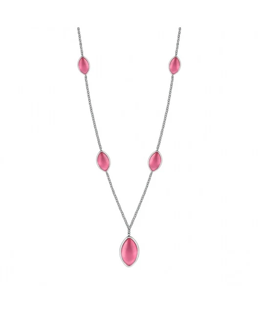 MORELLATO women's deep steel necklace with pink stones SALZ01