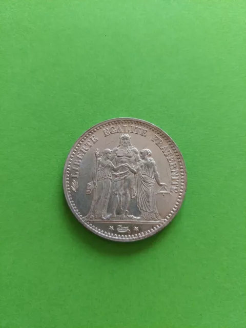 Pièce 5 Fr Argent Hercule / 1874 K