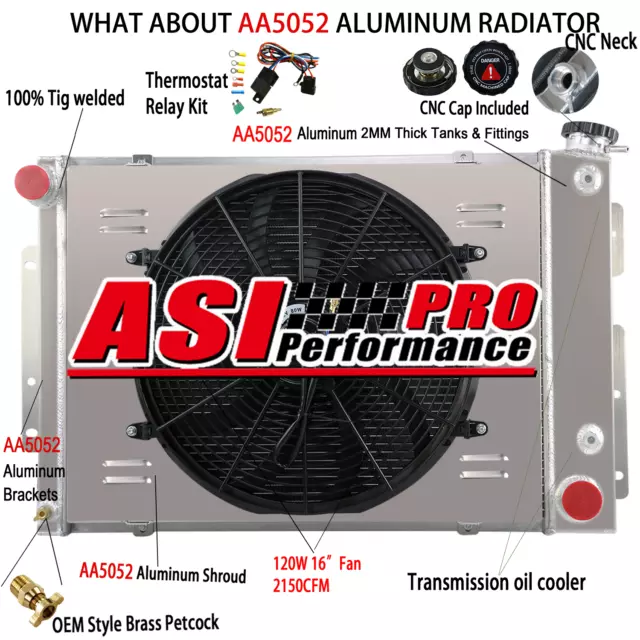 ALUMINUM RADIATOR W/RADIATOR &