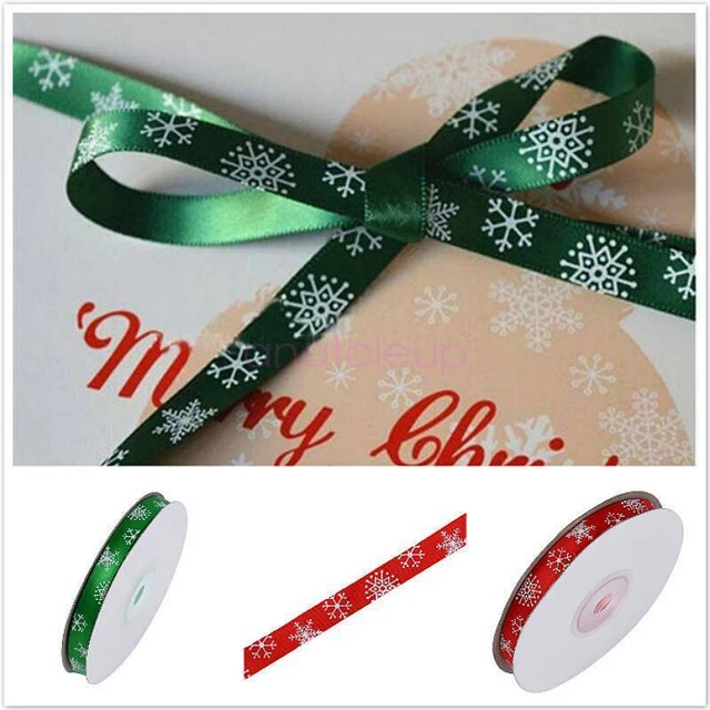 25 Yard Weihnachten Ripskorn Paket Band Rollhof für Geschenk Verpackung Weihnachtsdekor 3