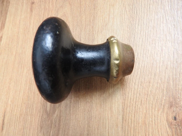 ANCIENNE POIGNÉE DE porte/meuble/fenêtre ronde crémone en bronze/laiton