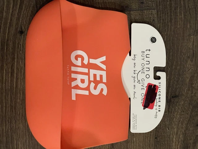Bella Tunno Tots Silicone Pocket Baby Bib Yes Girl.
