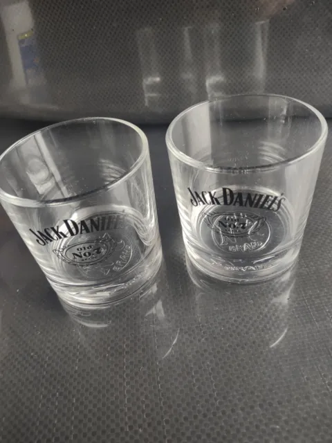 Jack Daniels Old No. 7 Whiskey Glasses - Lot of 2