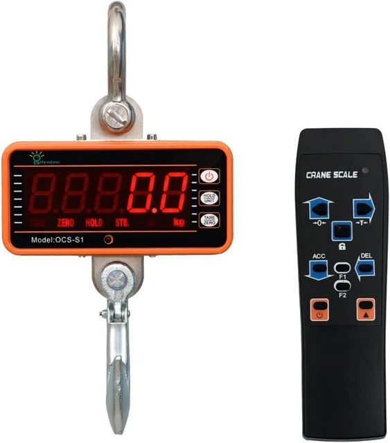 Hyindoor 1T 1000KG Bilancia Elettronica a Sospensione con Scala Digitale Gancio