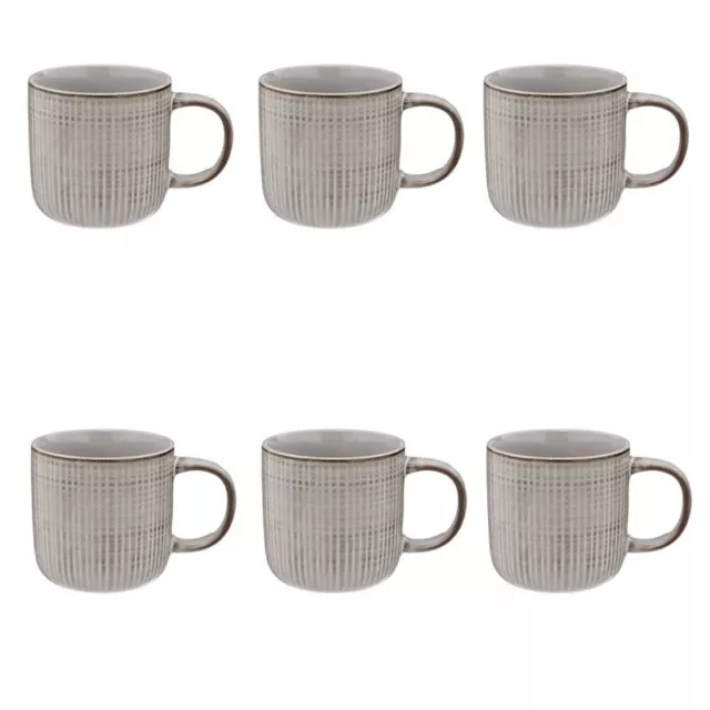 Lot de 6 mugs ronds modern wood 43cl noir - Conforama