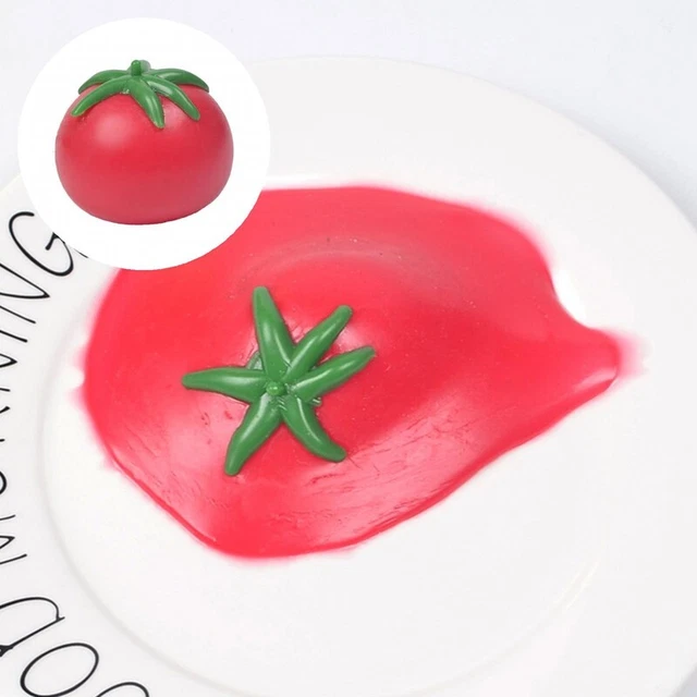 Juguete Apretar Vivo Resistente al Desgaste Forma de Tomate Llamativa