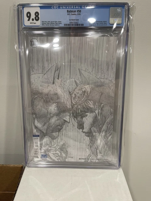 BATMAN #50 CGC 9.8 Jim Lee 1:100 Sketch Variant