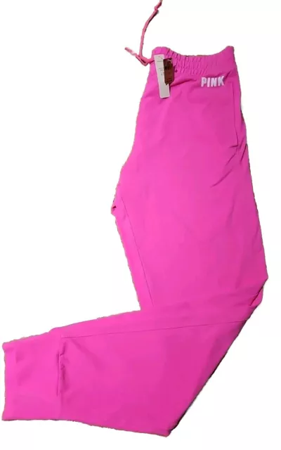 Awesome VICTORIAS SECRET High Waist Full Length CAMPUS JOGGER ATOMIC PINK L $55