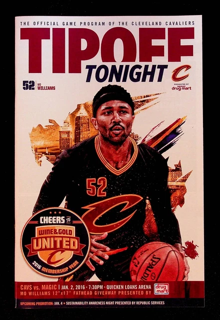 Cleveland Cavaliers Orlando Magic NBA Game Program 2016 Championship Season