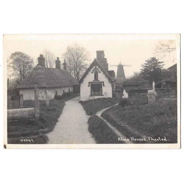 THAXTED Almshouses, Essex, RP Postcard Unused