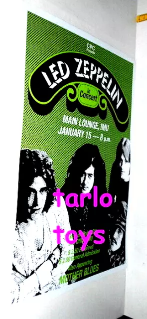 LED ZEPPELIN - Iowa, Us - 15 january 1969   - concert poster