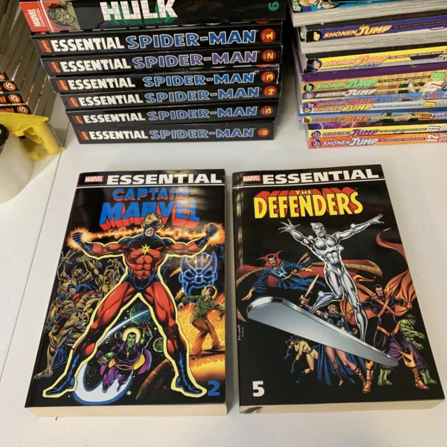 Marvel Essential: Captain Marvel Vol. 2 (2013) & The Defenders Vol 5- 1st Prints