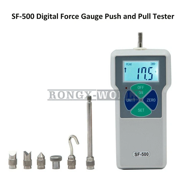 Portable Digital Force Gauge Dynamometer LCD Measuring Instruments SF-500 2-500N