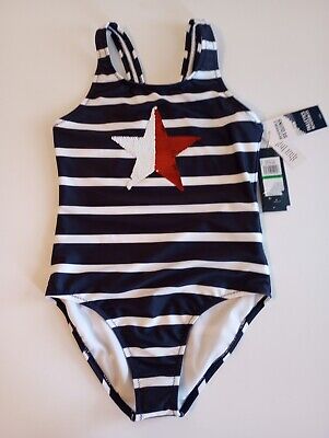 Tommy Hilfiger Girls One-Piece Swimsuit UPF 50 Sun Protection Size L 12-14 NWT