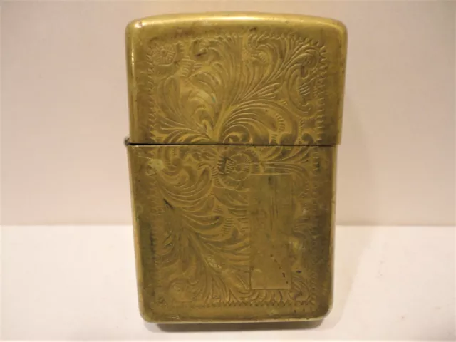 Zippo brass lighter with  NO original box  nice!