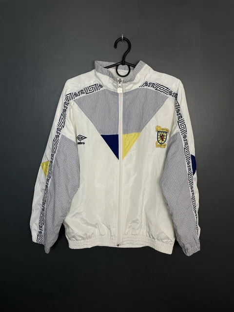 SCOTLAND NATIONAL TEAM 1990/1992 Training Football Jacket Umbro 