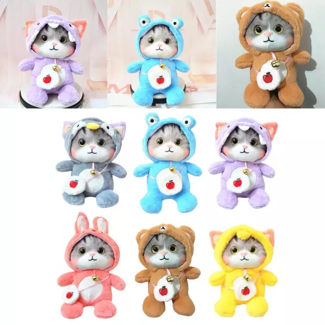 30cm Cat Plush Toy Soft Soft Stuffed Toys Cat Doll Bell Toys Cat Stuffed Animal