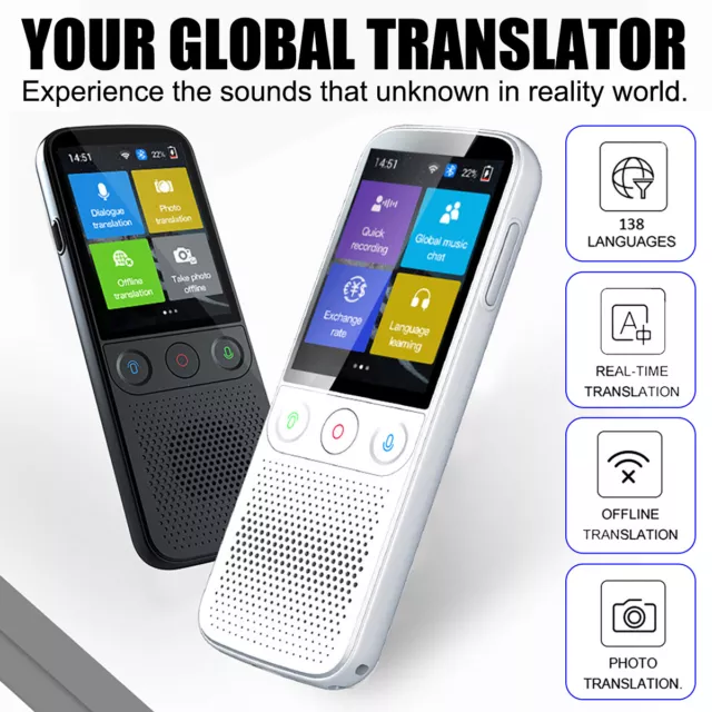Portable 138 language Translator Two-Way Real Time Smart Voice Translator Device 2