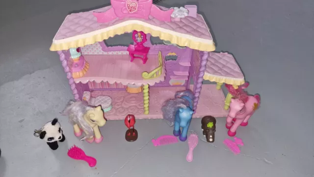 My Little Pony Haus Kinderzimmer + 3 Pferde Puppenhaus Spielhaus mit Sound