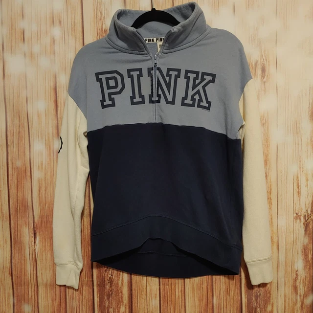 Victoria Secret Pink  Half Zip Pullover Sweatshirt Xs