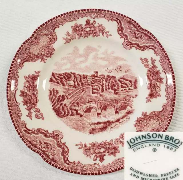 Johnson Old Britain Castles Pink Bread Plate Excellent  Multiples Available 2