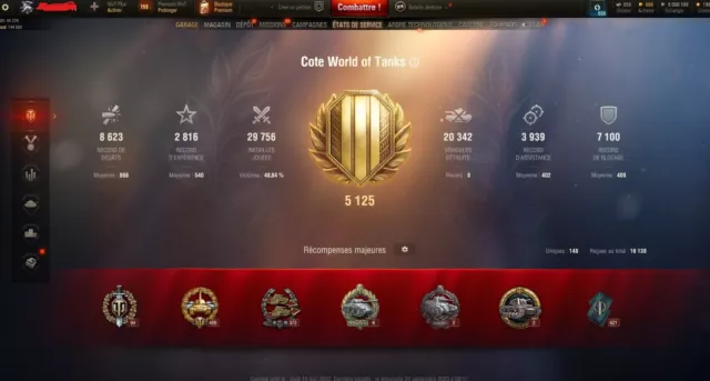 compte world of tanks EU