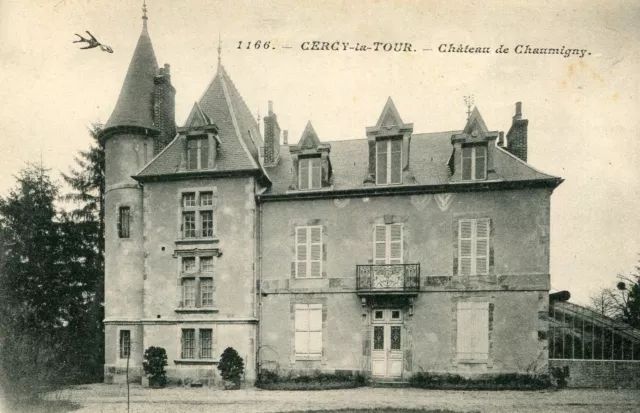Carte CERCY LA TOUR Château de Chaumigny Plus une offerte vue sur les Quais