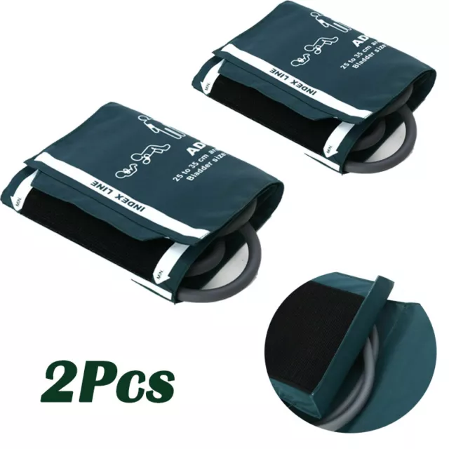 2Pc Adult Reusable NIBP Cuff Blood Pressure for Patient Monitor Cuff double tube