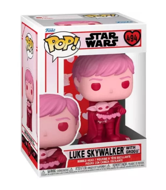 Funko Pop! Valentine - Star Wars 494 - Luke Skywalker with Grogu - Vinyl Figure