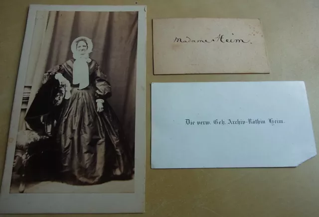 Photo & Business Cards Berlin Um 1860: Friederike Home, Born Prehn (1794-1865)