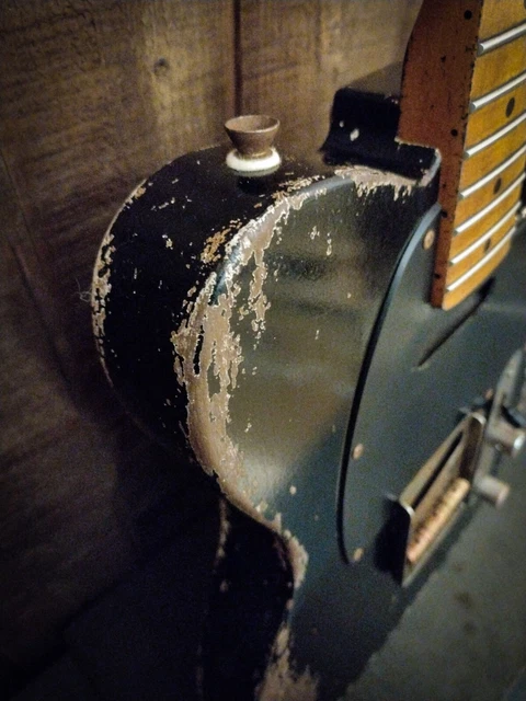#202240 :: Baldman's Relic Telecaster set in Black nitro finish :: Aged Roadworn 5