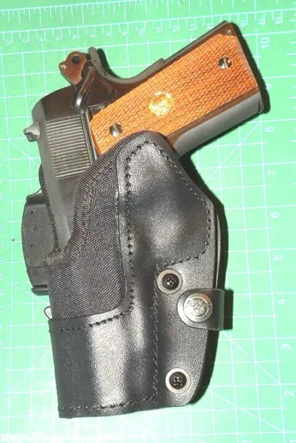 Front Line KNG64L-BK BFL LH Kydex Belt Holster Lined Colt Springfield 4" 1911