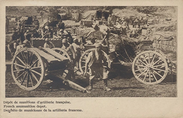 CPA Guerre 14-18 – Dépôt De Munitions Près Frontière Française – Marne (51) – Bon état