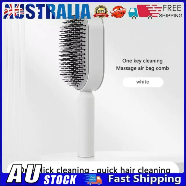 New Hair Brush Portable Air Cushion Comb for Women Salon Hairdressers (White) AU