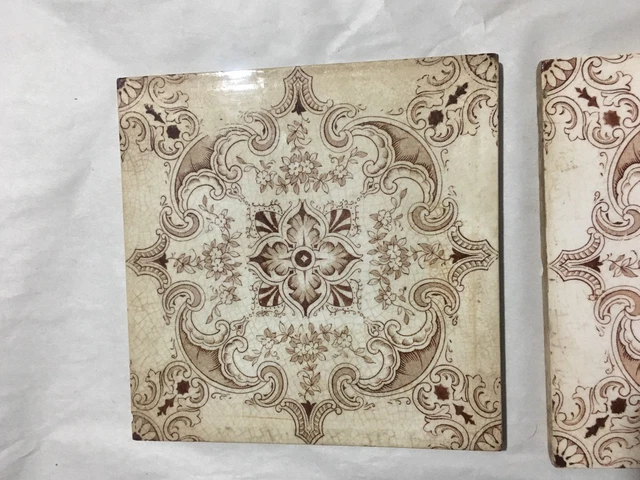 Vintage Ceramic Tiles  2 Pieces 3