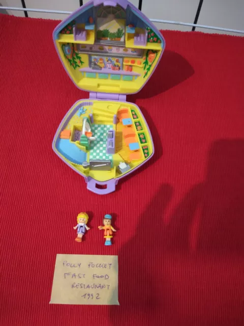 COMPLETO 90% - Polly Pocket Fast Food Restaurant Bluebird Toys 1992