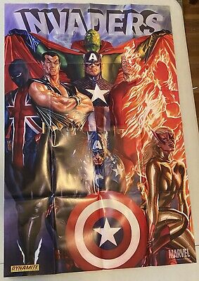Invaders Promo Poster Marvel Comics Dynamite 2010 Alex Ross Captain America