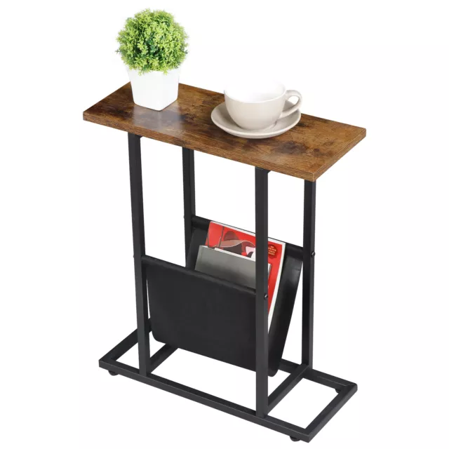 End Table with Magazine Holder Couch Side Table for Small Spaces for Bedroom 2