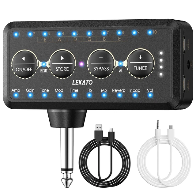 Mini Ampli Guitare 5W Rechargeable Bluetooth - Effets Clean Overdrive Portable Pour Maison Et Fête