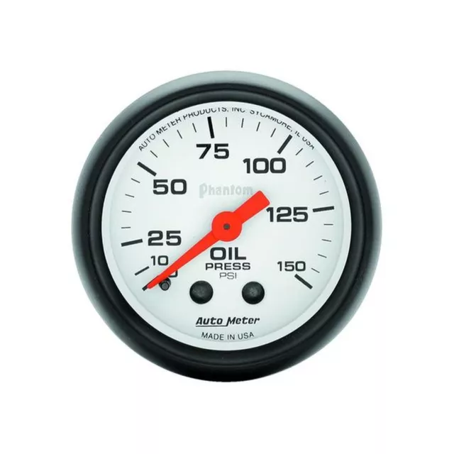 Autometer Phantom 2-1/16" Oil Pressure Gauge 0-150PSI Mechanical AU5723