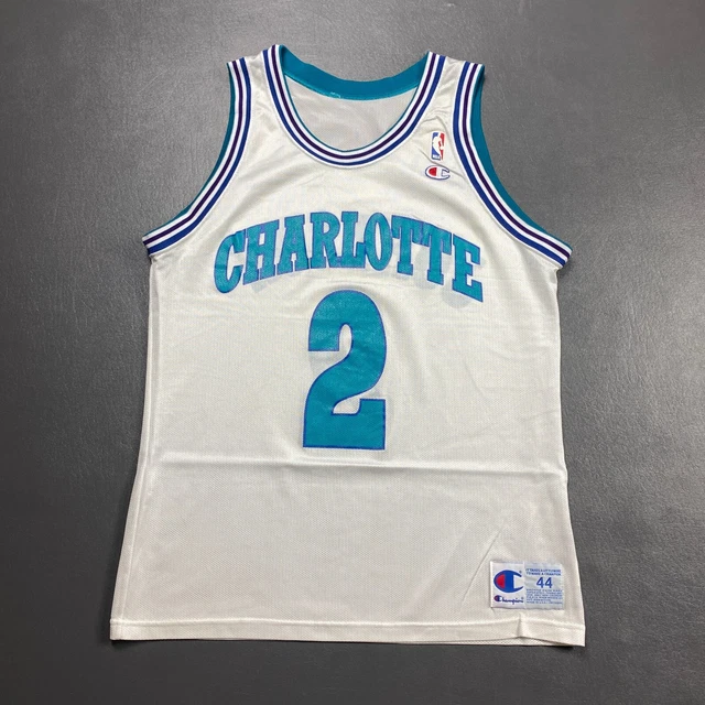 Vintage maillot de champion larry johnson charlotte hornets