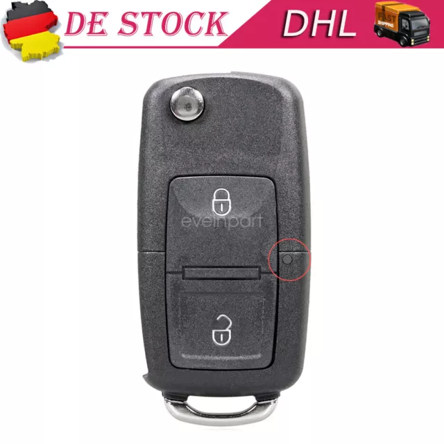 2Tasten Funk Klappschlüssel Gehäuse für VW Golf IV 4 Bora Passat Polo Seat Skoda