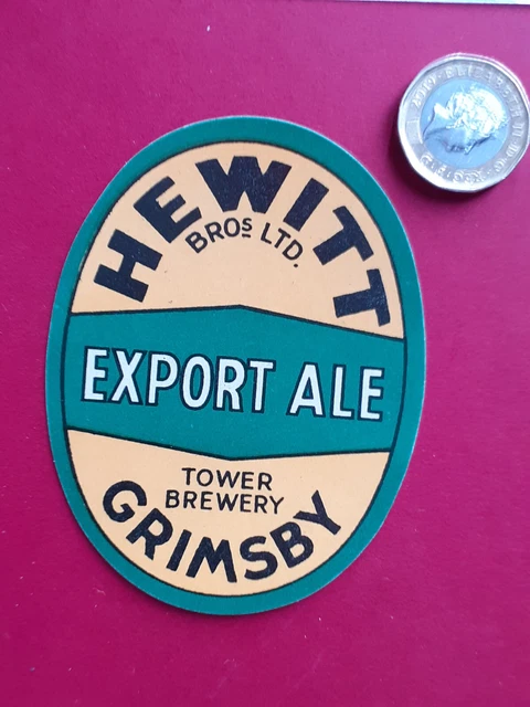 Altes britisches Bieretikett: Hewitt Export, Grimsby
