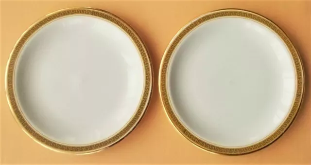 Two Vintage Churchill Plates 6 Inch Diameter. Gold / Gilt Edge VGC