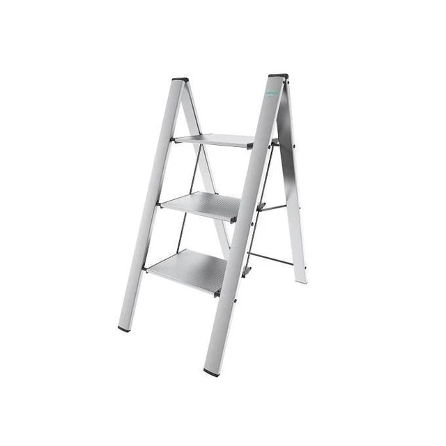 Sgabello Scala LEONARDO 3 Gradini In Alluminio Max 150kg EN14183 MADE IN ITALY