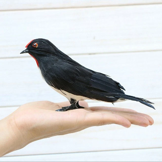Realistische Tiers kulptur Schwarzer Vogel Ornament Simuliertes Vogel modell