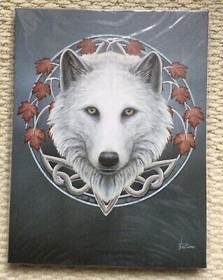 Small Canvas Print Gothic Wiccan White Wolf by Lisa Parker