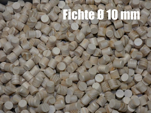 Querholzplättchen Fichte Facett Holzscheiben Ø 10 mm Konusplättchen