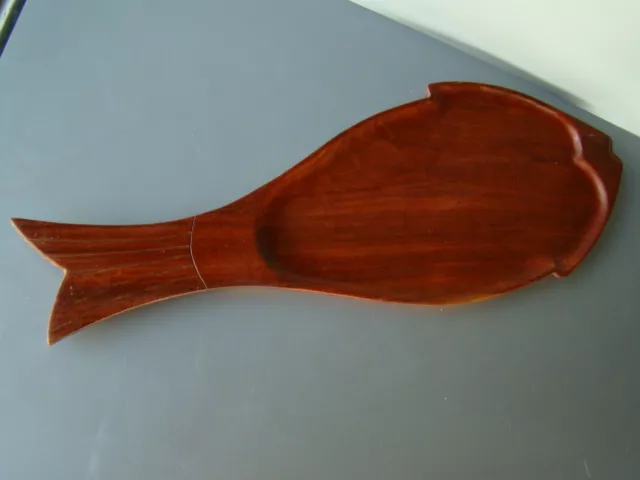 Dänisch Teak Fisch Holzschale Serviertablett wie Digsmed 77cm top