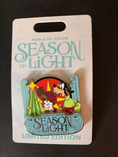 Goofy World of Color Season of Light Pin LE 1500 Disney California Adventure